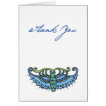 Butterfly Watercolor (blue/script) Greeting Card