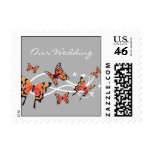 Butterfly Wedding Announcement Stamp