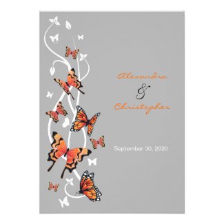 Butterfly Wedding Invitation Announcement