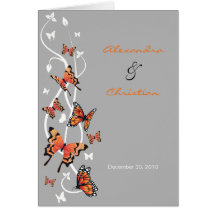 Butterfly Wedding Invitation Announcement Greeting Card
