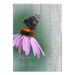 Butterfly Wedding Postwood Gray w/verse Invite