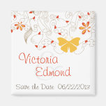 Butterfly Whimsy Save the Date Magnet