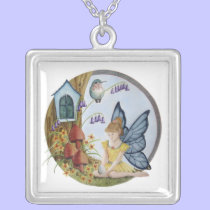 Butterfly Winged Child Fairy necklaces