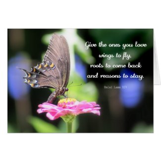 Butterfly Wisdom: Wings, Roots And Reasons. Greeting Cards