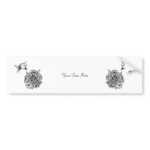 Butterfly with Flower(Henna) Bumper Sticker