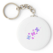 butterfly with hearts keychain