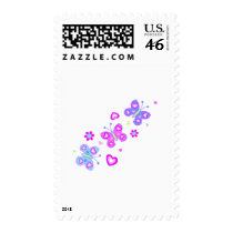 butterfly with hearts stamp