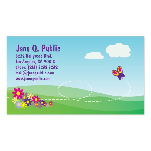 Butterfly with Nature Scene Business Card