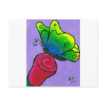 Butterfly with Rose Postcard