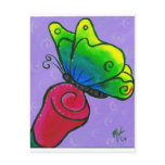 Butterfly with Rose Postcards