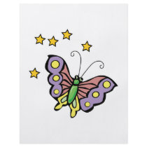 butterfly with stars design custom flyer