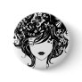 butterfly, black, white, woman, art