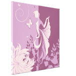 Butterfly Woman  Wrapped Canvas Canvas Prints