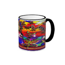 Butterfly Women Flying, Angel Edit Coffee Mugs