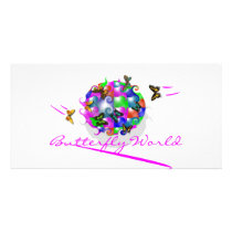 BUTTERFLY WORLD PHOTO  CARD CUSTOMIZED PHOTO CARD