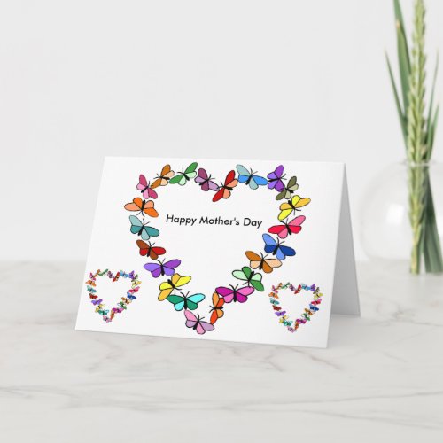 Butterfly wreath Mother's day card