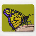 Butterfly-yel mousepads by jiveafro Butterfly-yel mousepads