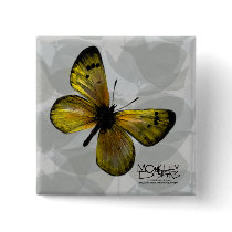 Butterfly - Yellow - Button by monkley_designs Butterfly - Yellow - Button