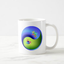 Butterfly Yin Yang Coffee Mug