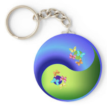 Butterfly Yin Yang Key Chains