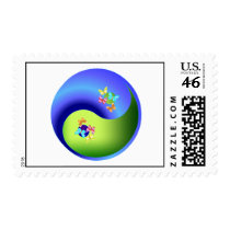 Butterfly Yin Yang Postage Stamp