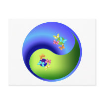 Butterfly Yin Yang Post Card