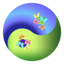 Butterfly Yin Yang Sticker