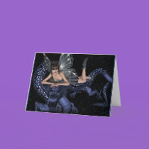 Butterflygirl Dragon Fantasy blank greeting cards cards