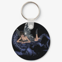 Butterflygirl w/her pet Dragon keychains by littleyellowjacket Butterflygirl w/her pet Dragon keychains