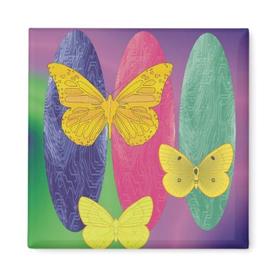 butterflys refrigerator magnets by klocke