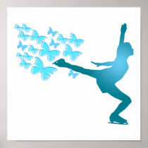 butterflyskater Ice Skating Poster