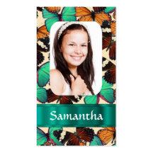 Butterly collage photo template business card template