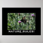 Butterly & Thistle NATURE RULES Inspirational Poster