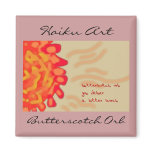 Butterscotch Orb Haiku Art Magnet