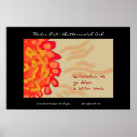 Butterscotch Orb Haiku Art Print