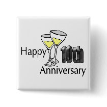 Button - 10th Wedding Anniversary