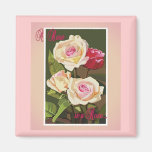 Button- A Rose Refrigerator Magnet
