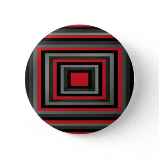 Button - Abstract Red Gray and Black