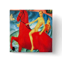 Button: "Bathing the Red Horse"