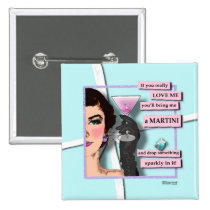 Button - Diamonds & Martinis buttons