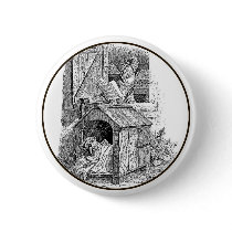 Button: Dog and Rooster by VintagePets Button: Dog and Rooster
