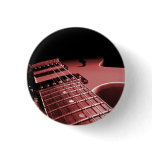 Button Electric Guitar Close Up - Red
