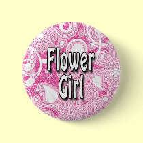 Button: Flower Girl