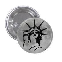 Button Full Moon with the Statue of Freedom - M