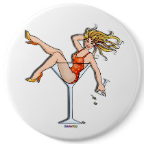 Button - Girl in a Martini Glass, Olivia
