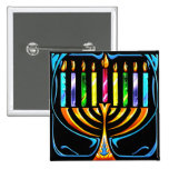 Button: Hanukkah Menorah - Chanukah Menorah