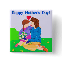 Button: Happy Mother's Day by celebrationsetc Button: Happy Mother's Day
