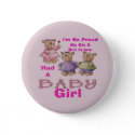 button I'm So Proud - Baby Girl button