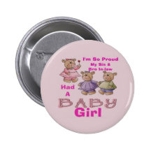 button I'm So Proud - Baby Girl
