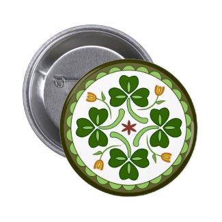 Button - Irish Good Luck Hex